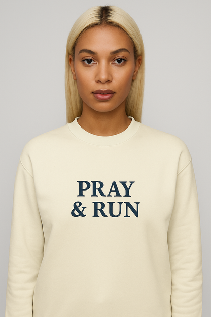 "Pray & Run" Premium Sweatshirt - Chosen Company