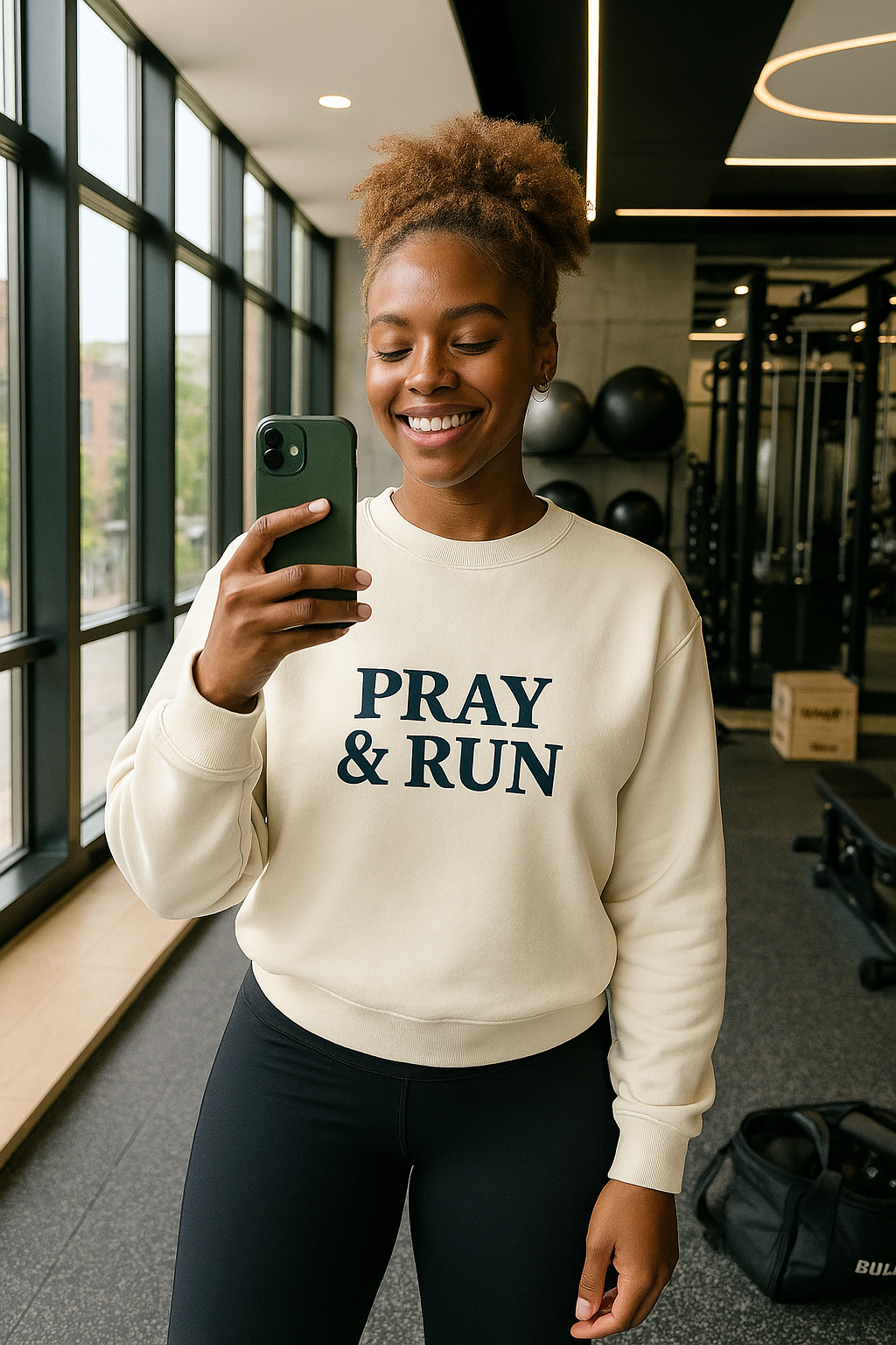 "Pray & Run" Premium Sweatshirt - Chosen Company