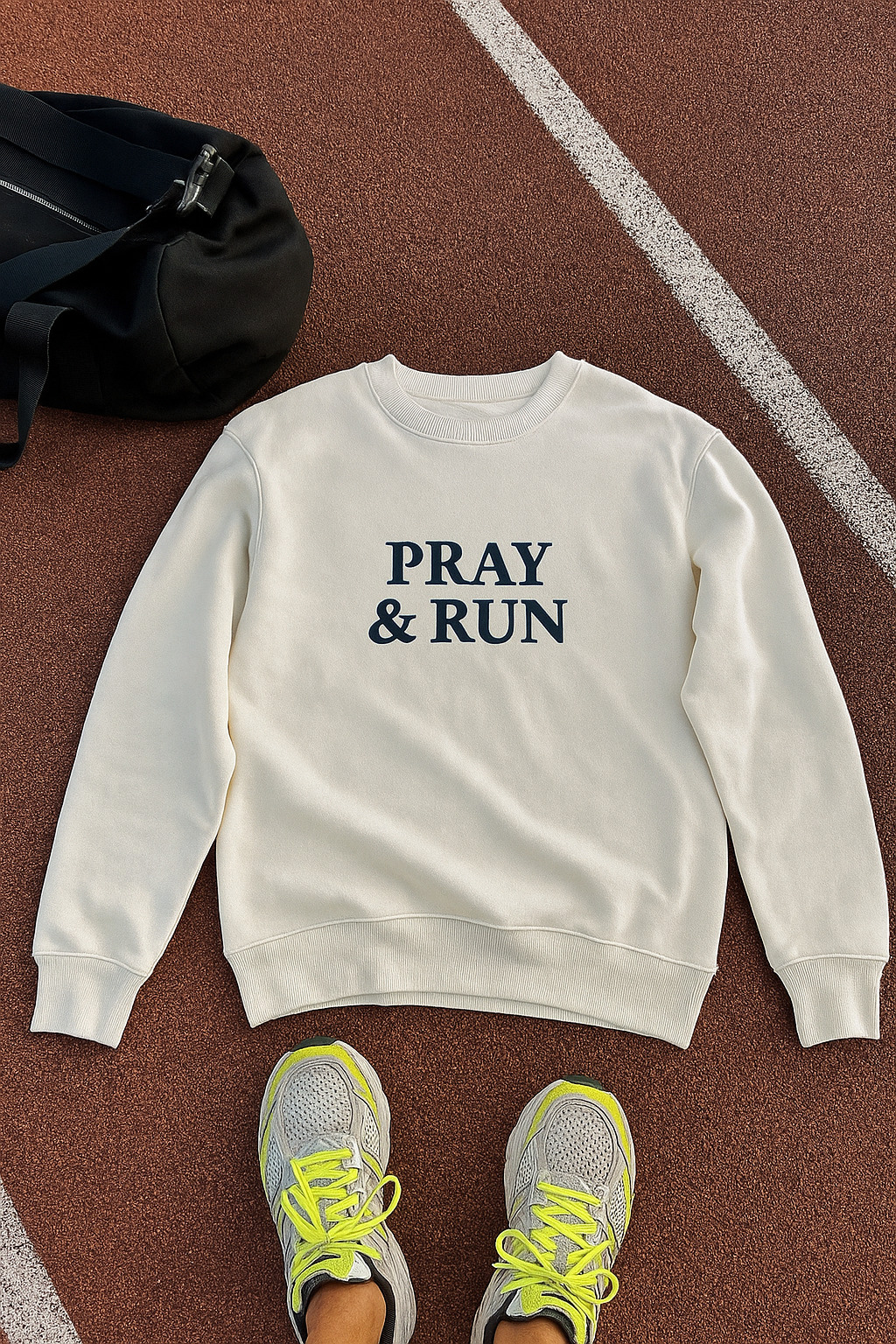 "Pray & Run" Premium Sweatshirt - Chosen Company