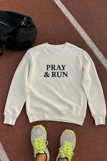 "Pray & Run" Premium Sweatshirt - Chosen Company
